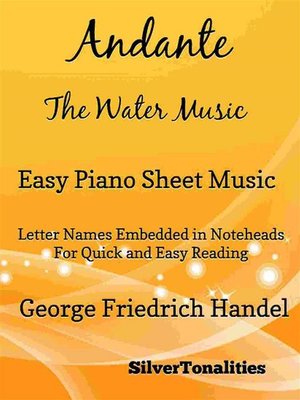 cover image of Andante the Water Music Easy Piano Sheet Music